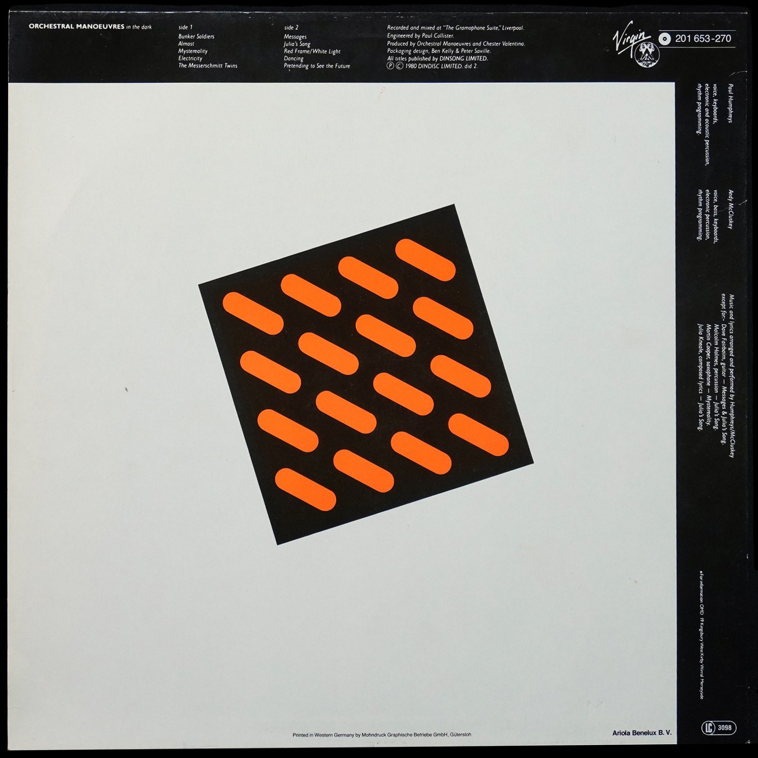 LP Orchestral Manoeuvres In The Dark — Orchestral Manoeuvres In The Dark фото 2