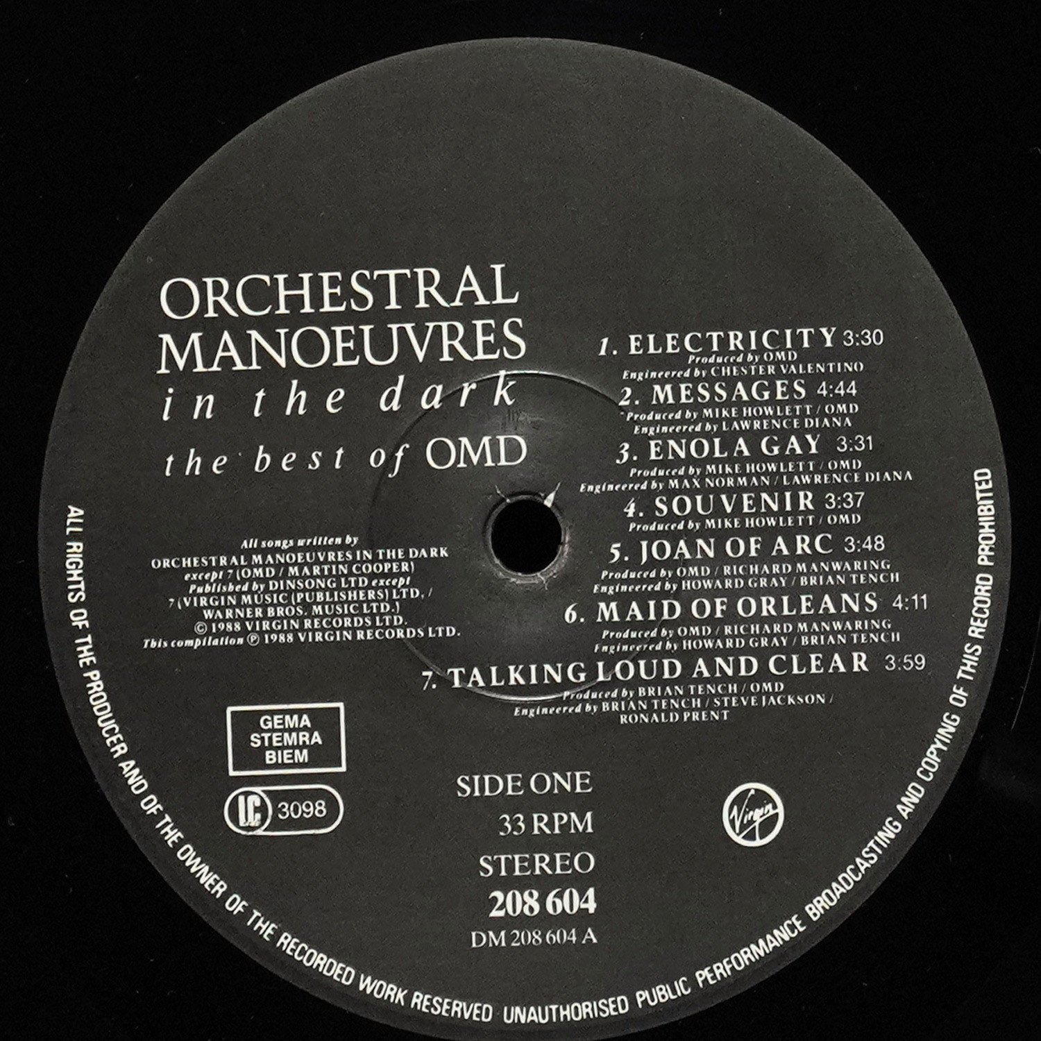LP Orchestral Manoeuvres In The Dark — Best Of OMD фото 3