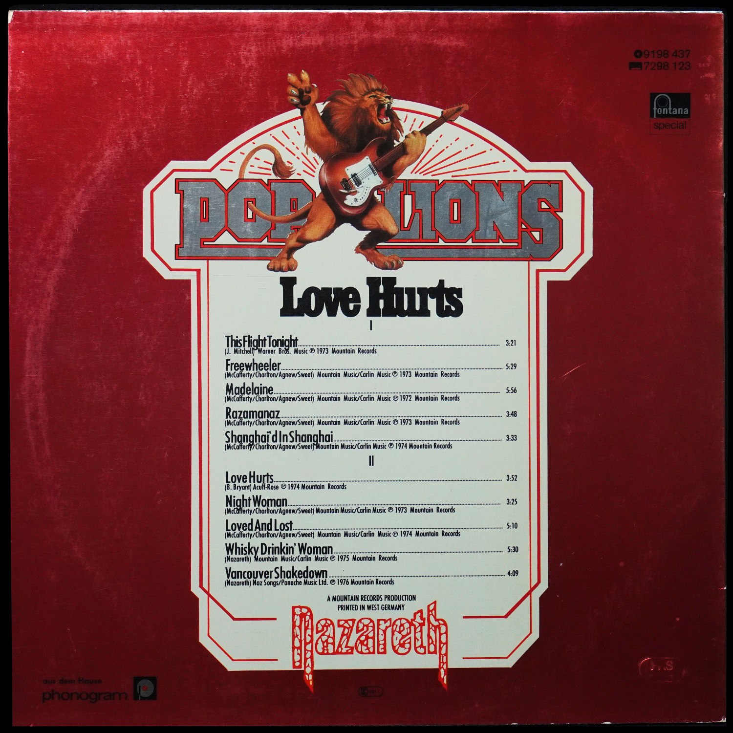 LP Nazareth — Love Hurts фото 2