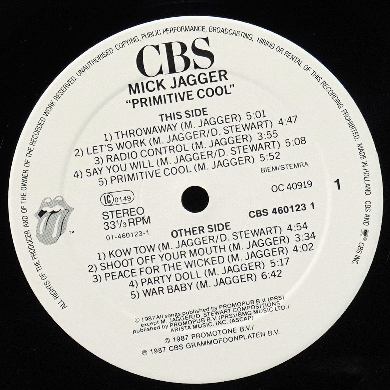 LP Mick Jagger — Primitive Cool фото 3