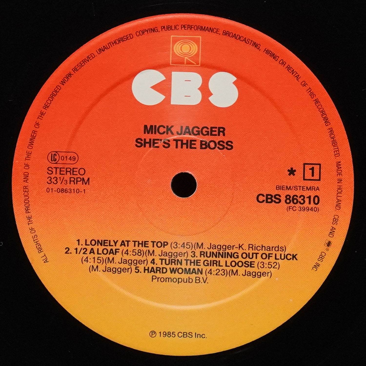 LP Mick Jagger — She's The Boss фото 2