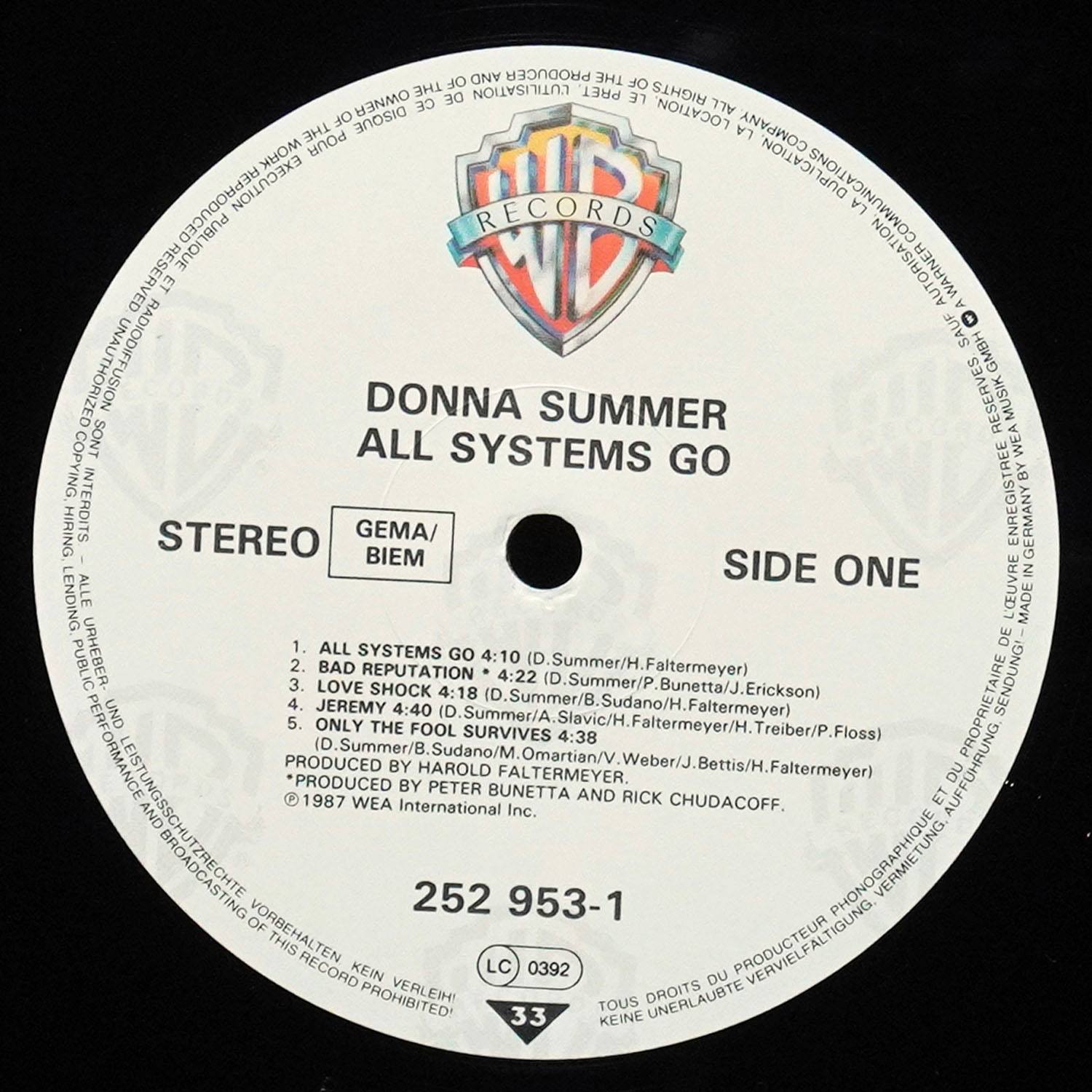 LP Donna Summer — All Systems Go фото 3