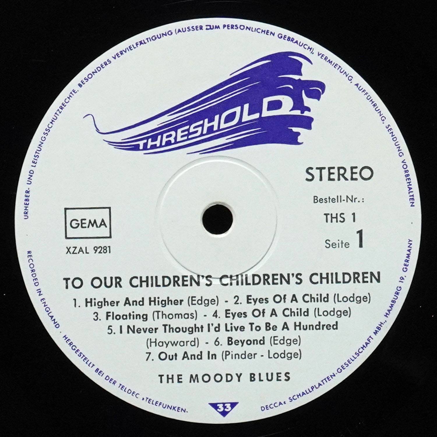 LP Moody Blues — To Our Children's Children's Children фото 2