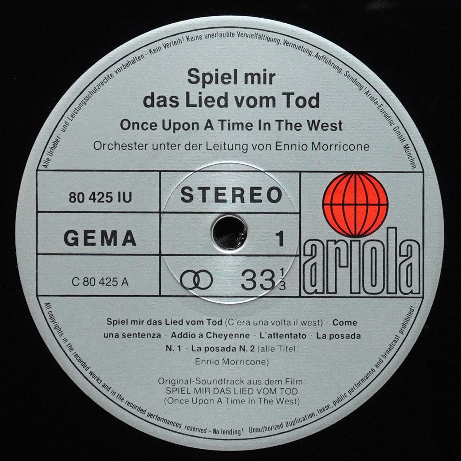 LP Ennio Morricone — Spiel Mir Das Lied Vom Tod фото 2