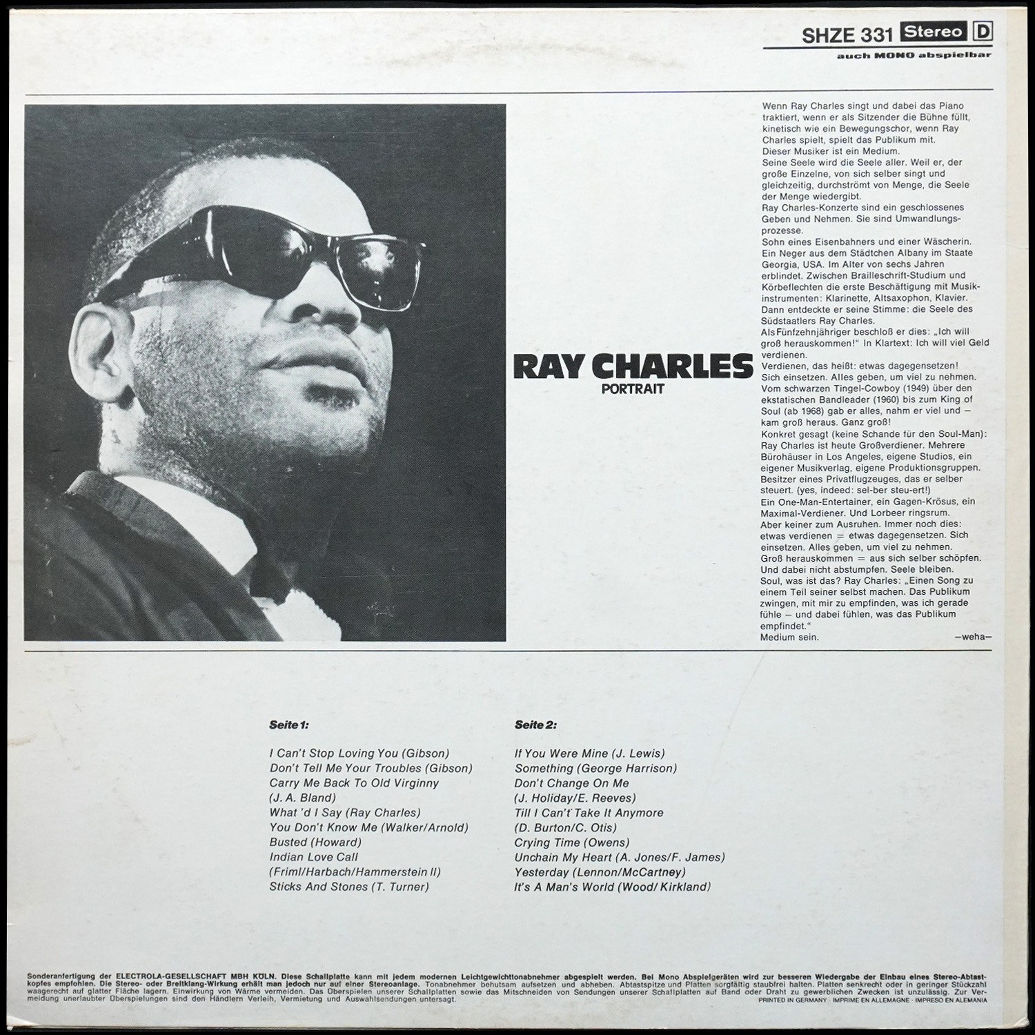 LP Ray Charles — Portrait фото 2