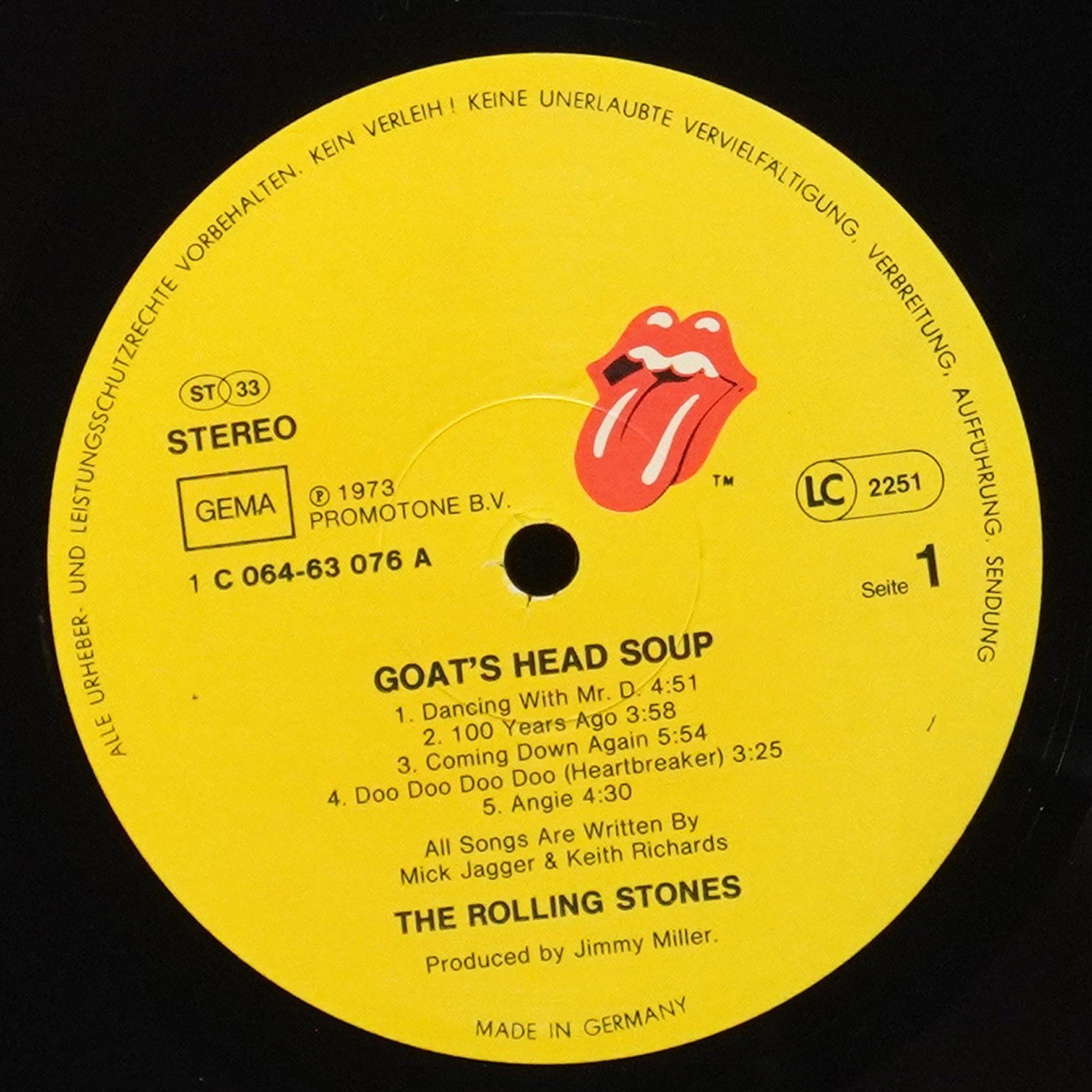 LP Rolling Stones — Goat's Head Soup фото 3
