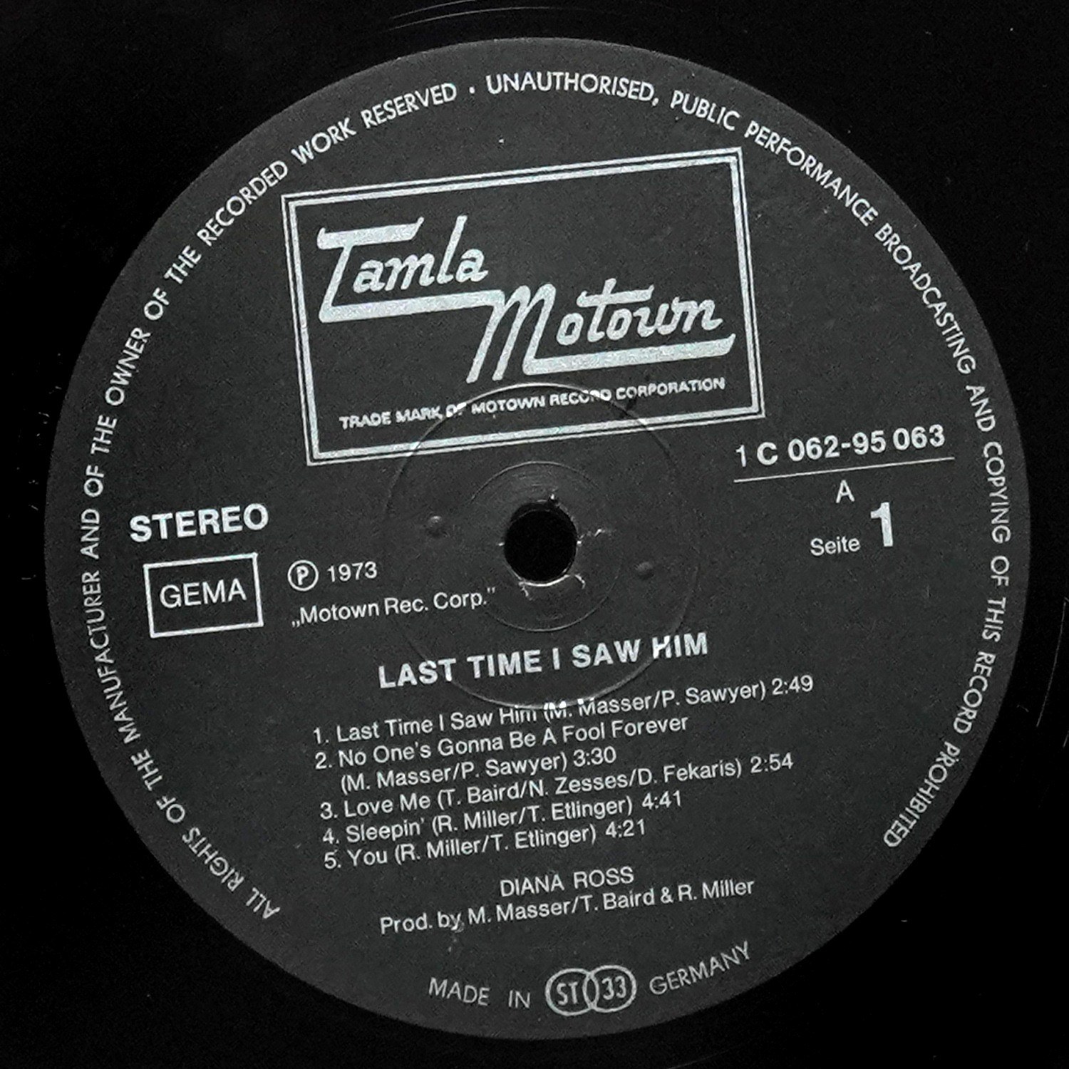 LP Diana Ross — Last Time I Saw Him фото 2