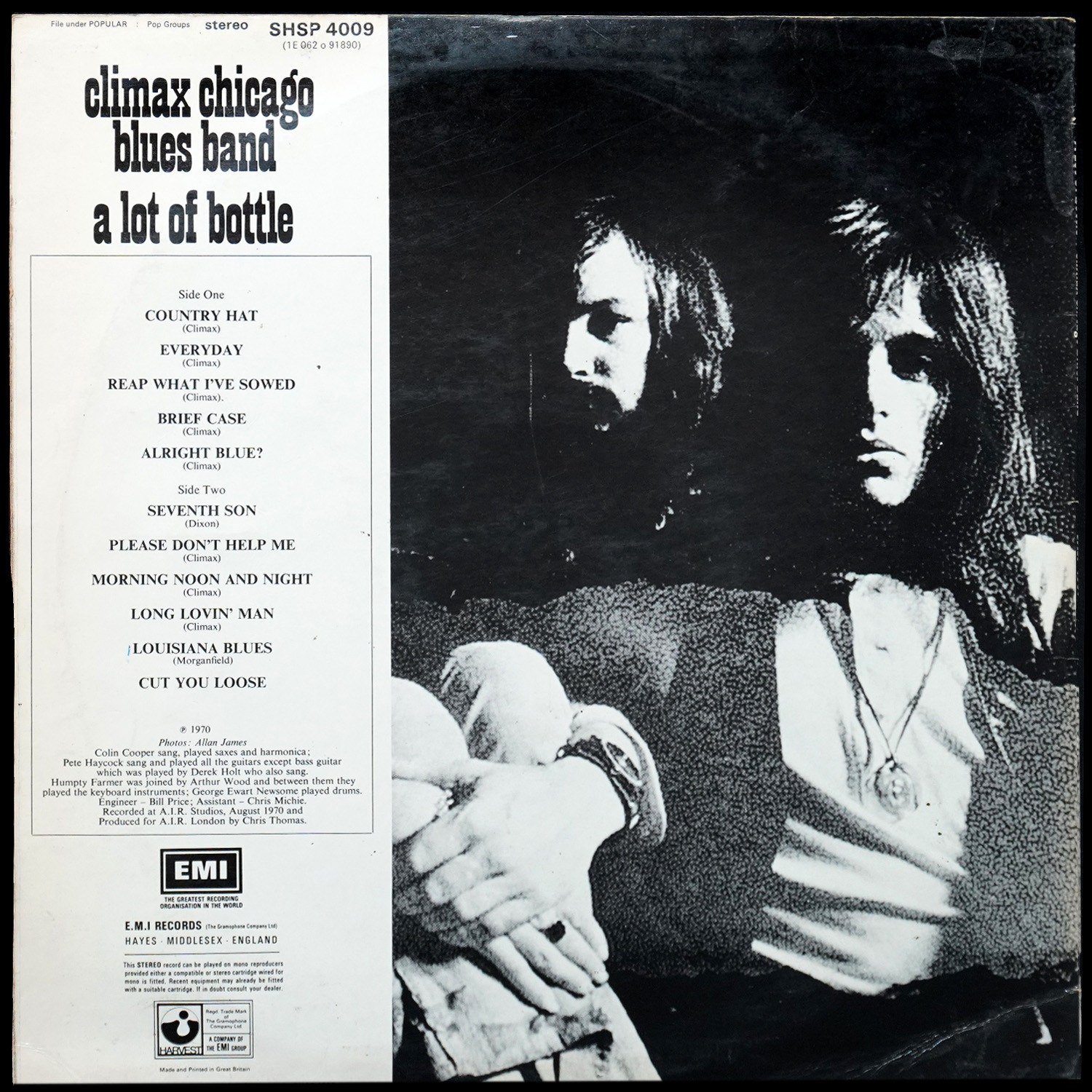 LP Climax Chicago Blues Band — A Lot Of Bottle фото 2