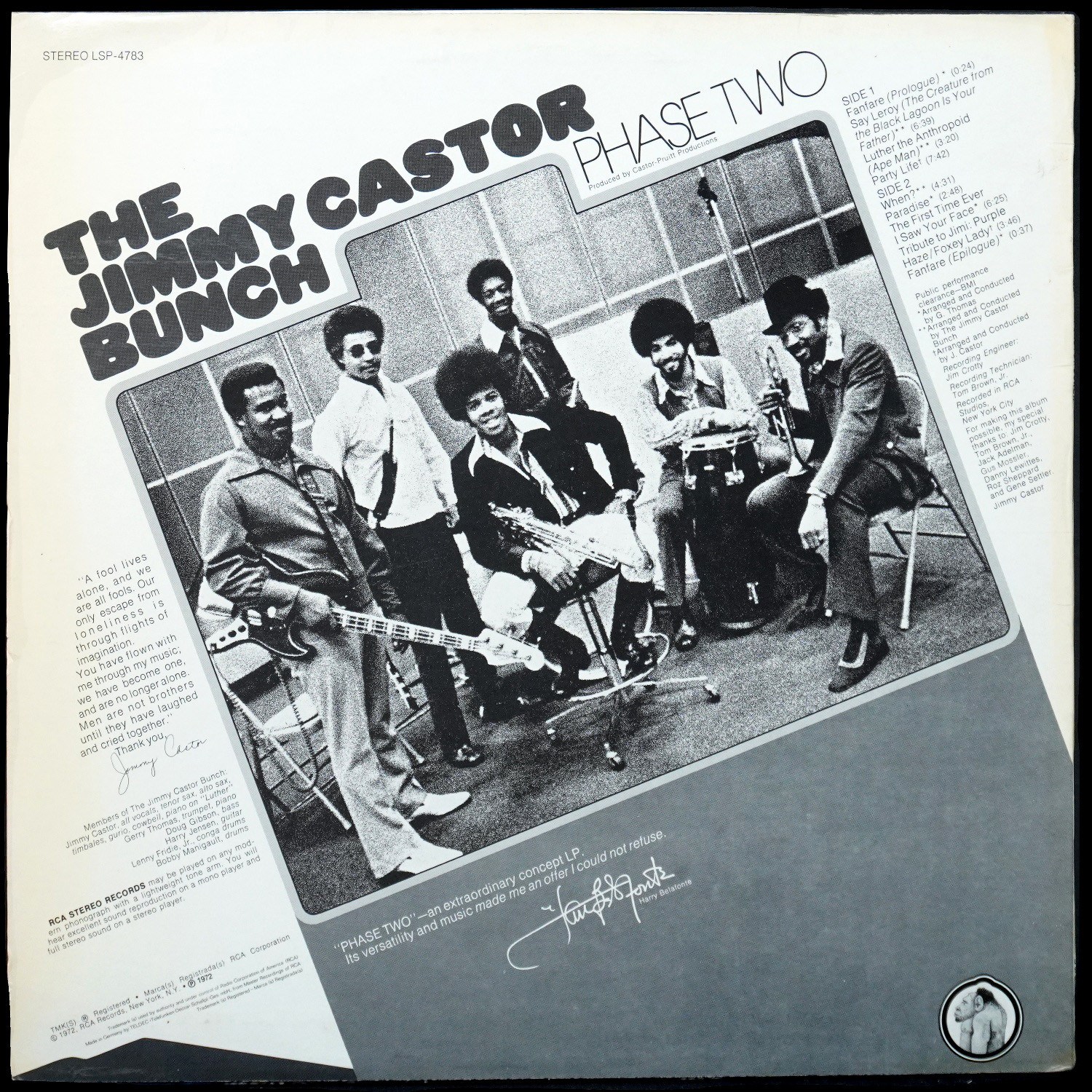 LP Jimmy Castor Bunch — Phase Two фото 2