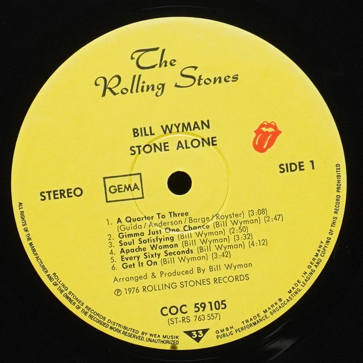 LP Bill Wyman — Stone Alone фото 3