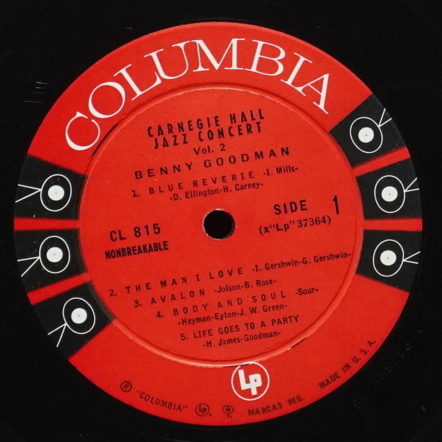 LP Benny Goodman — Famous 1938 Carnegie Hall Jazz Concert - Vol. 2 (моно) фото 3