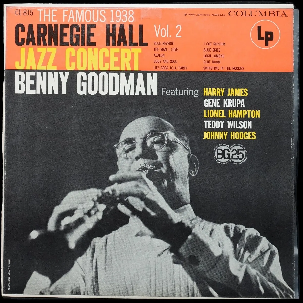LP Benny Goodman — Famous 1938 Carnegie Hall Jazz Concert - Vol. 2 (моно) фото