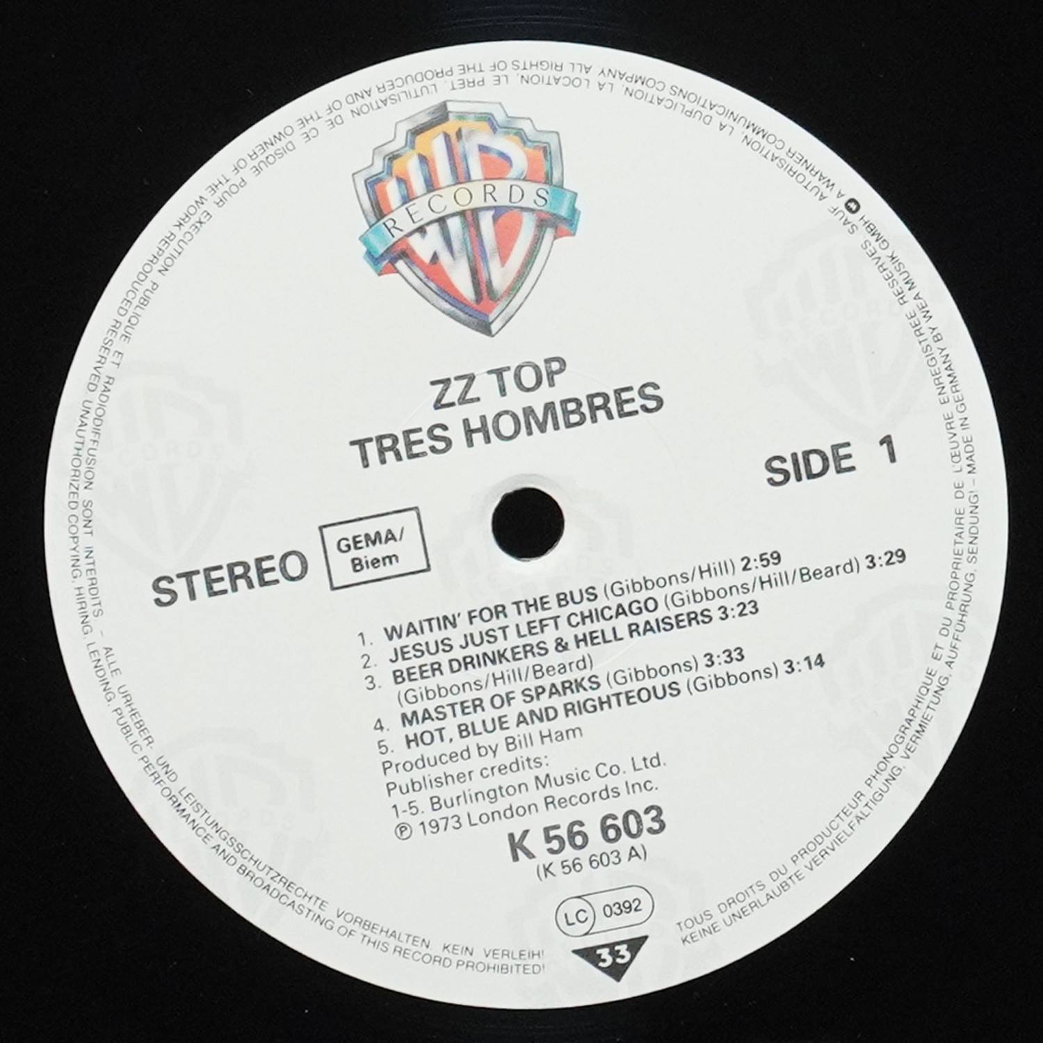 LP ZZ Top — Tres Hombres фото 3