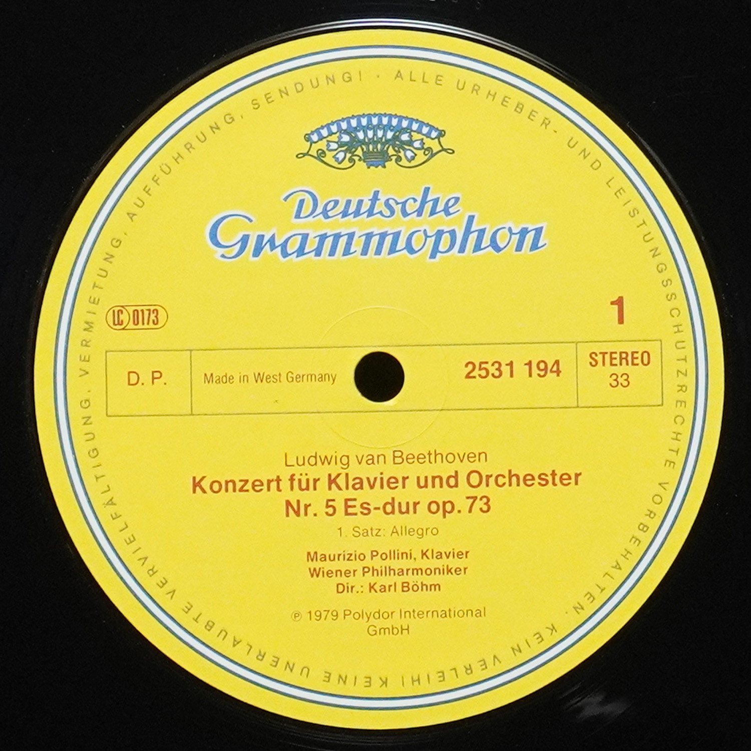 LP Karl Bohm — Beethoven: Klavierkonzert Nr. 5; "Emperor" Concerto фото 2