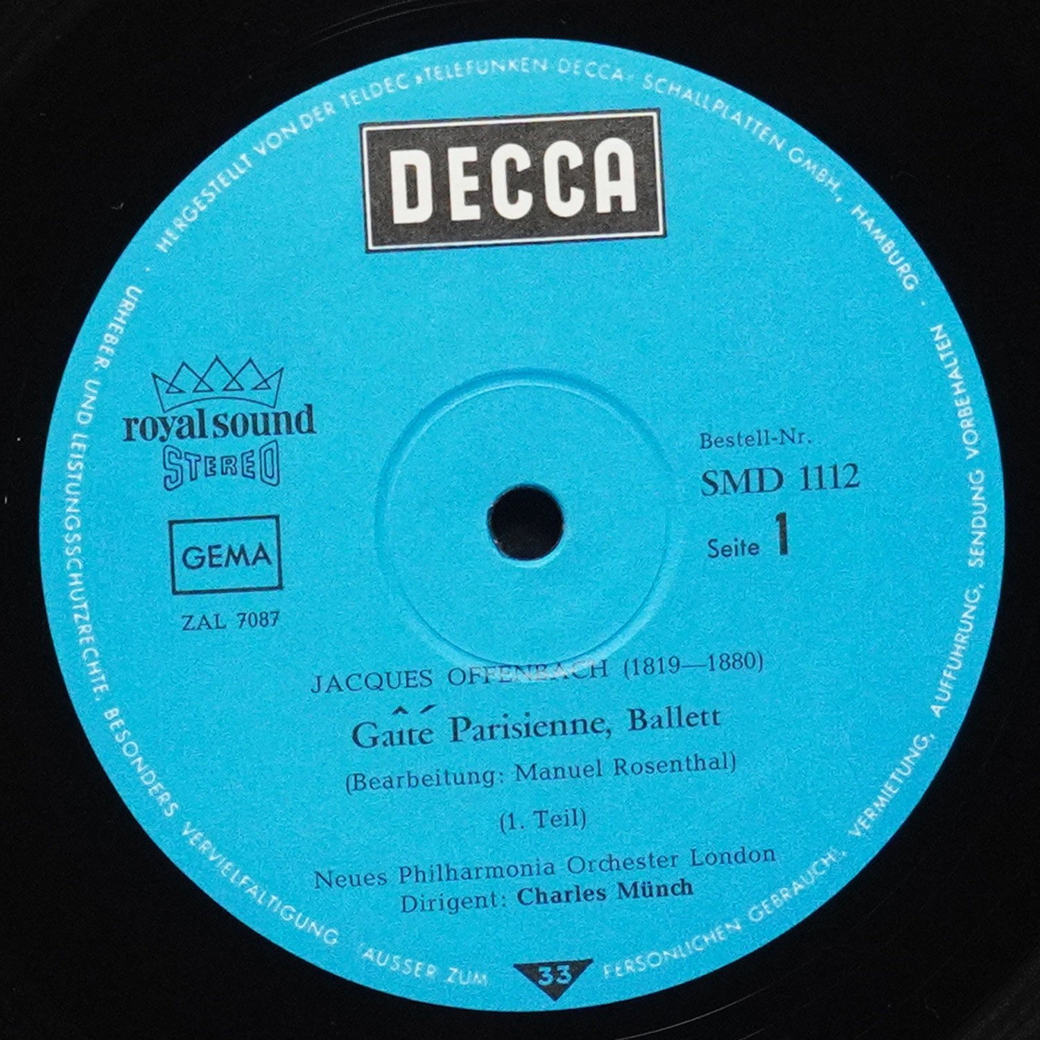 LP Charles Munch — Offenbach: Gaite Parisienne фото 2