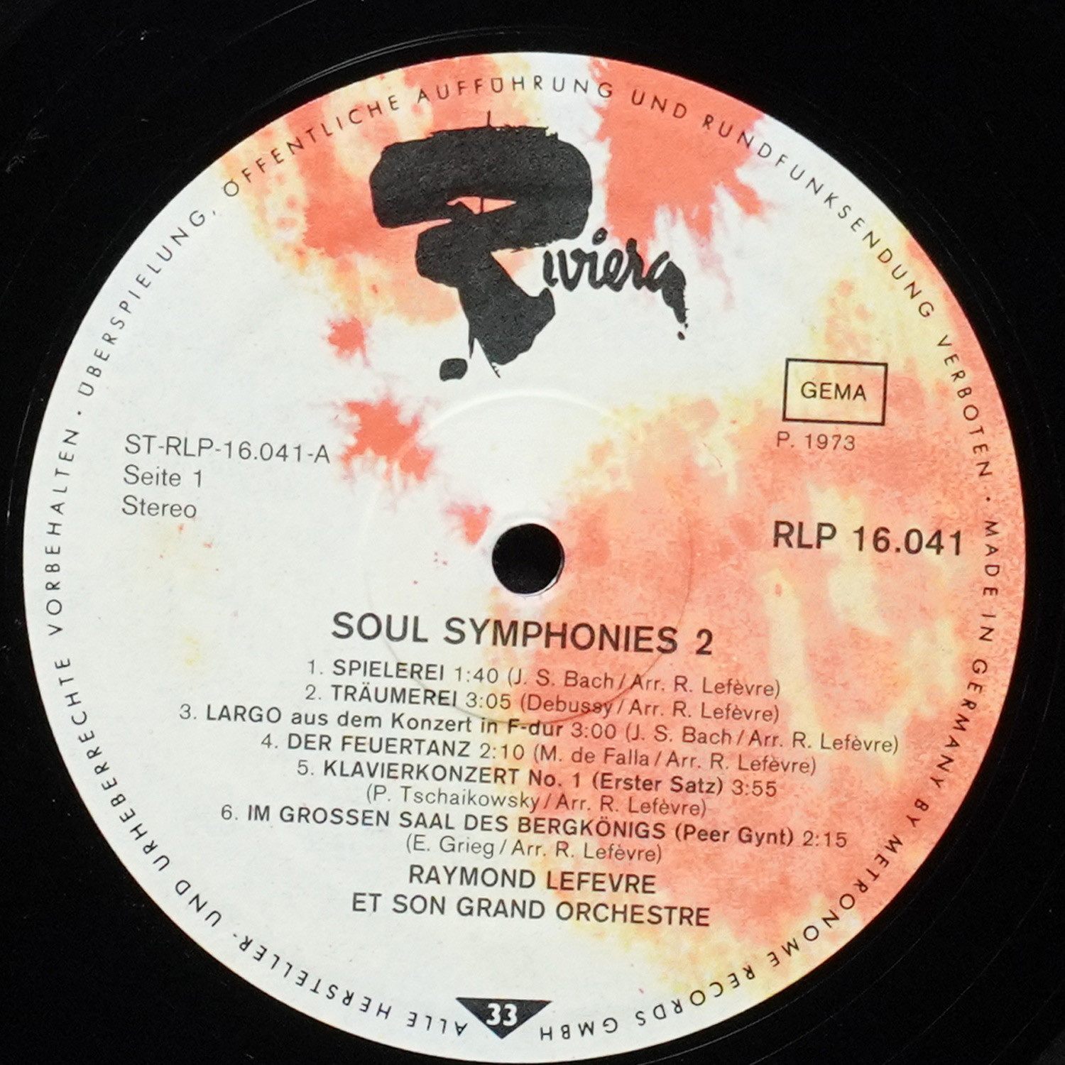 LP Raymond Lefevre Et Son Grand Orchestre — Soul Symphonies № 2 фото 2