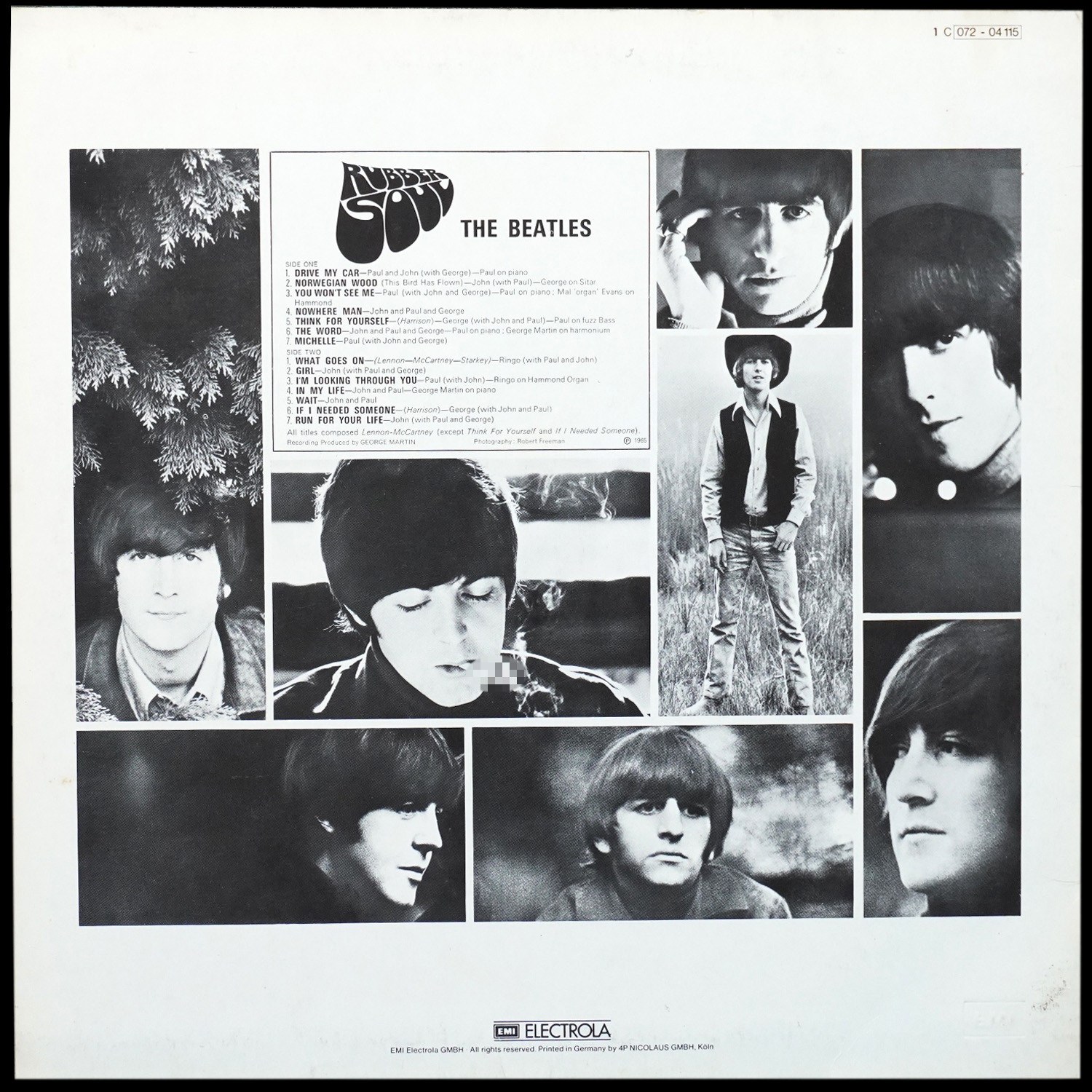 LP Beatles — Rubber Soul фото 2