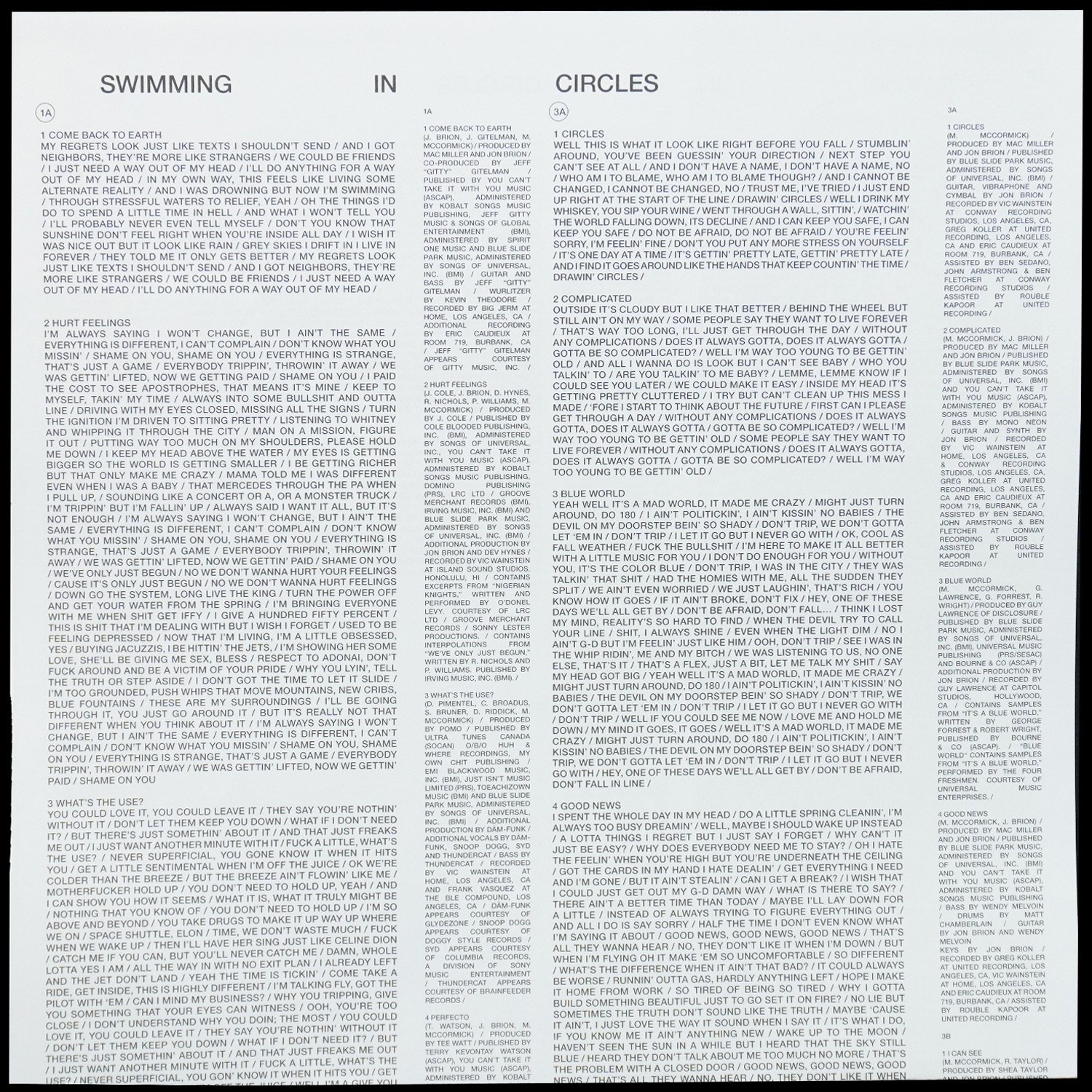 LP Mac Miller — Swimming In Circles (4LP-бокс, цветной винил, + постер, + буклет) фото 23