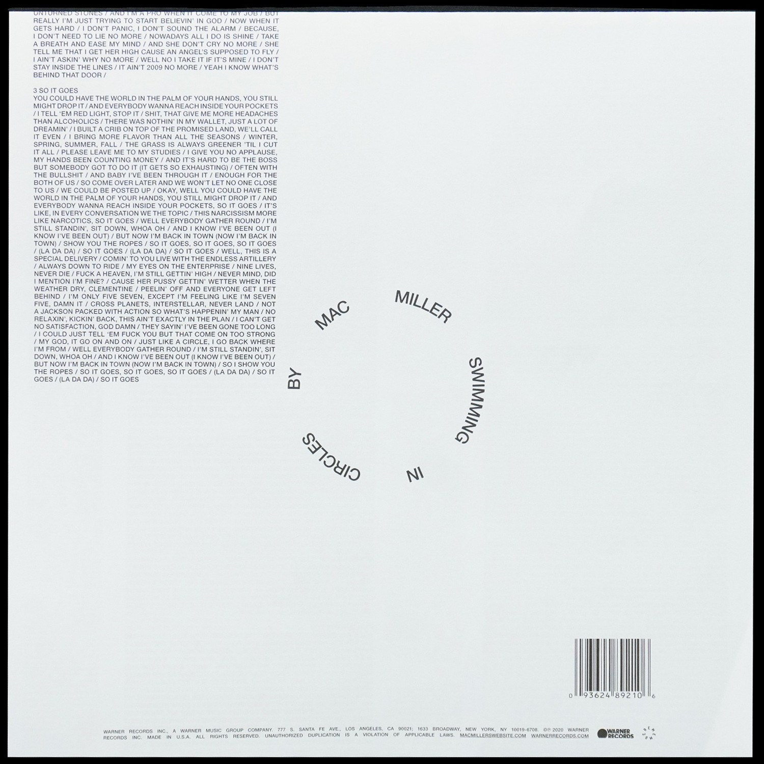 LP Mac Miller — Swimming In Circles (4LP-бокс, цветной винил,  + постер,  + буклет) фото 20