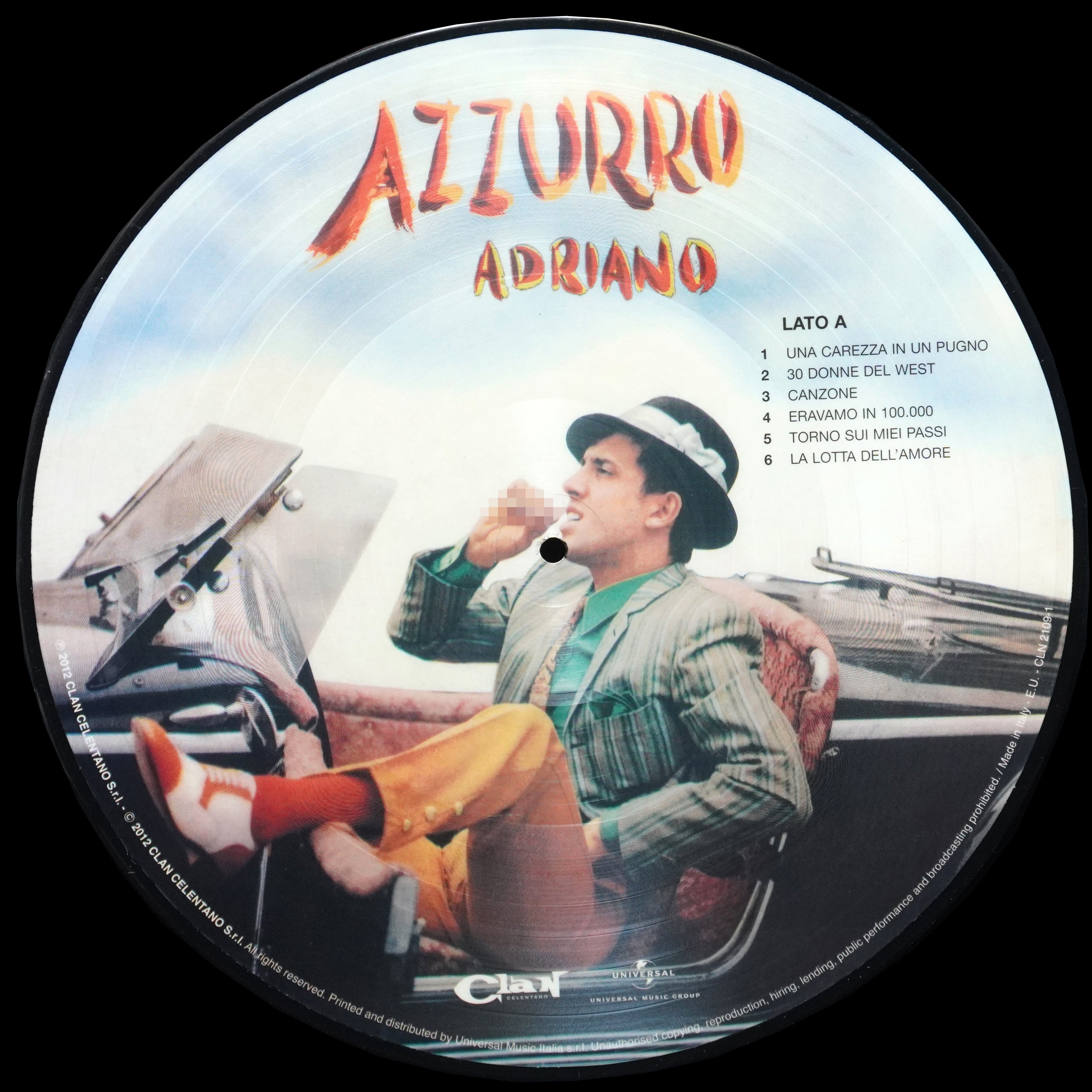 LP Adriano Celentano — Azzurro (picture disc (пикчер диск)) фото 4