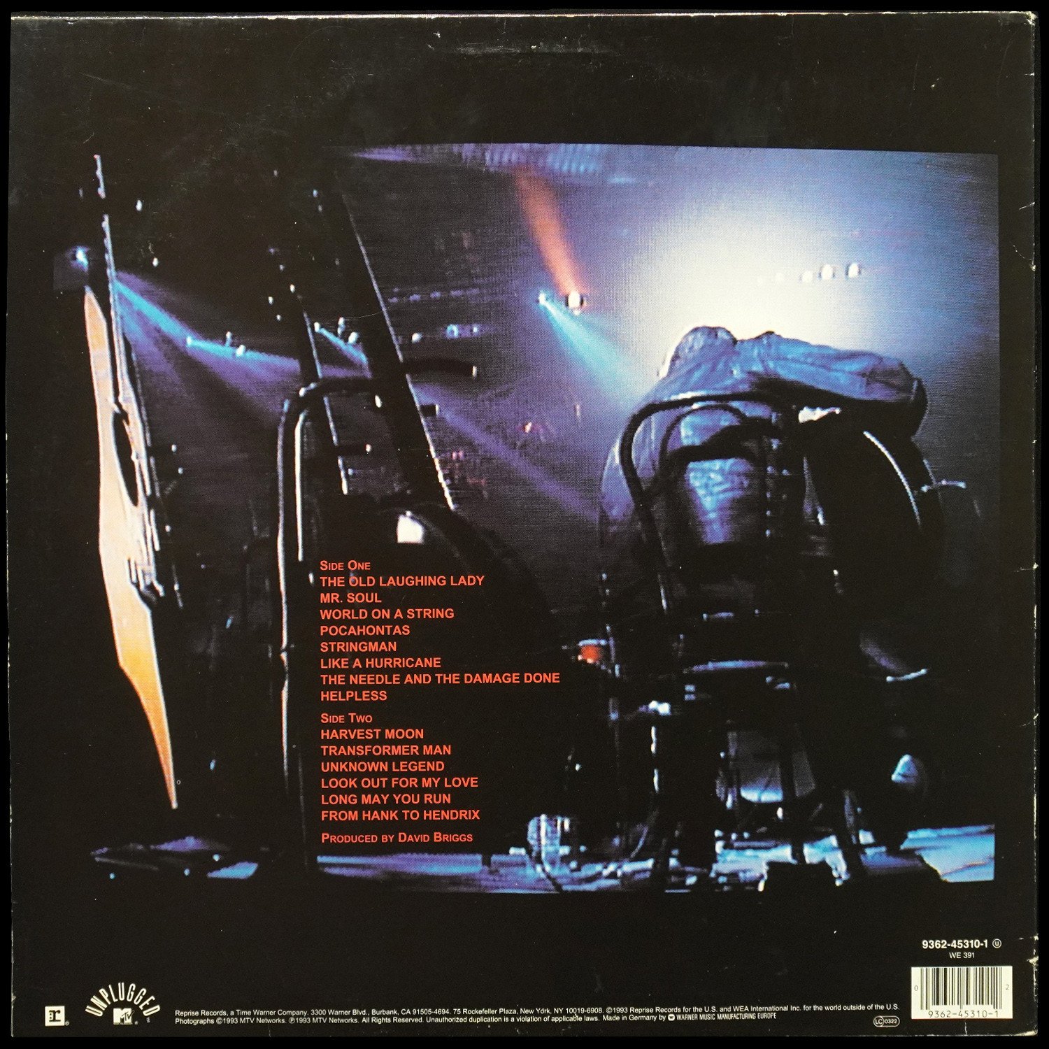 LP Neil Young — Unplugged фото 2