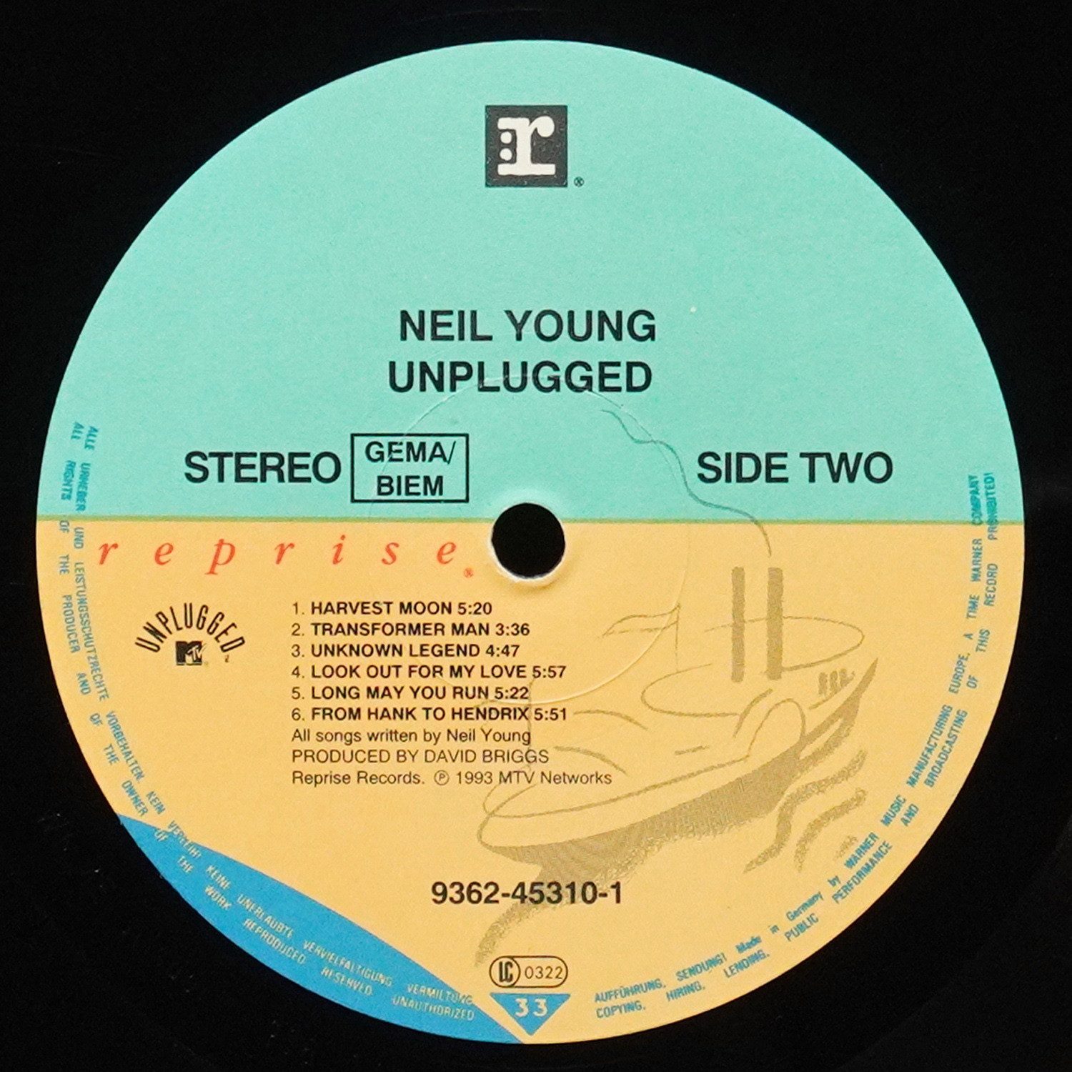 LP Neil Young — Unplugged фото 4