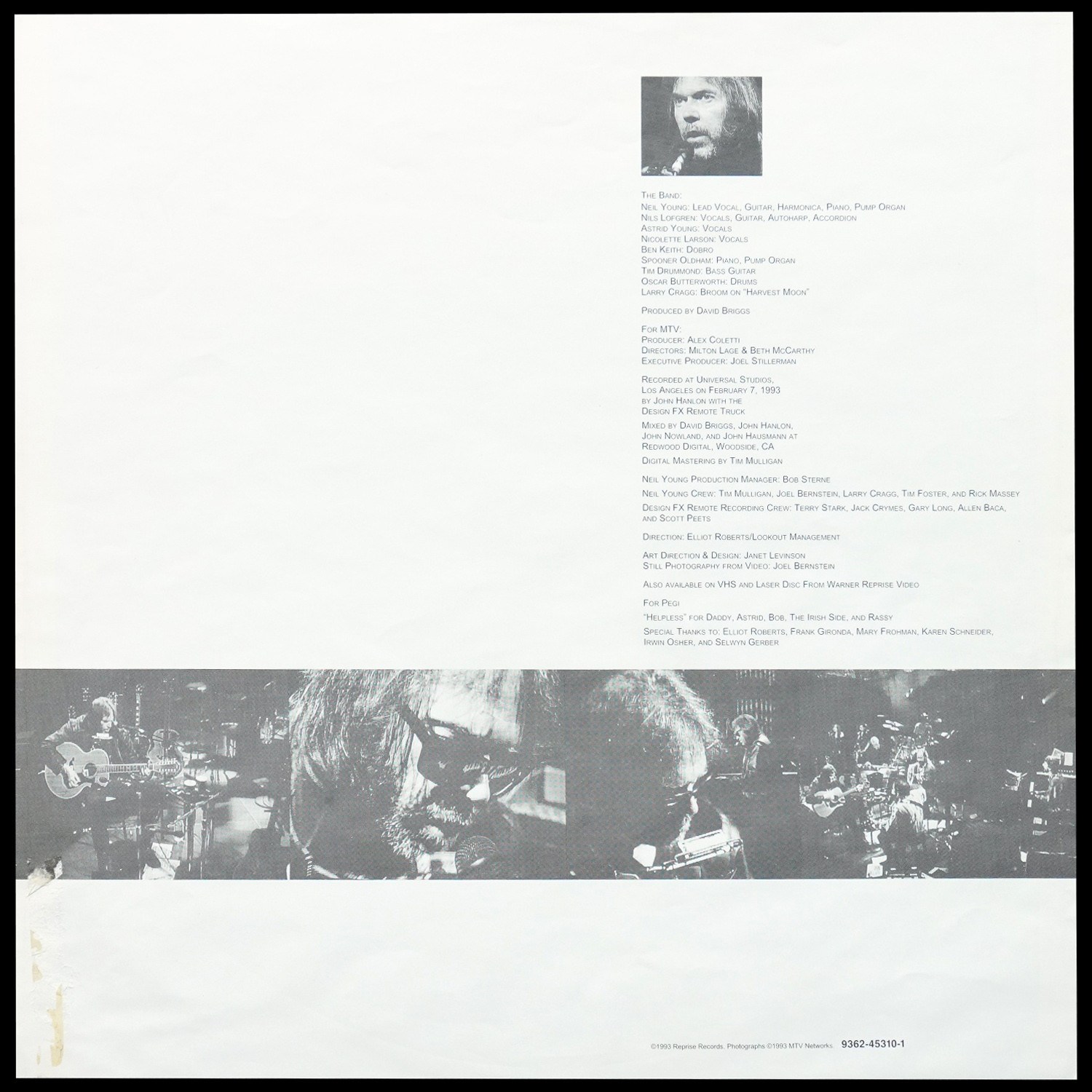 LP Neil Young — Unplugged фото 5