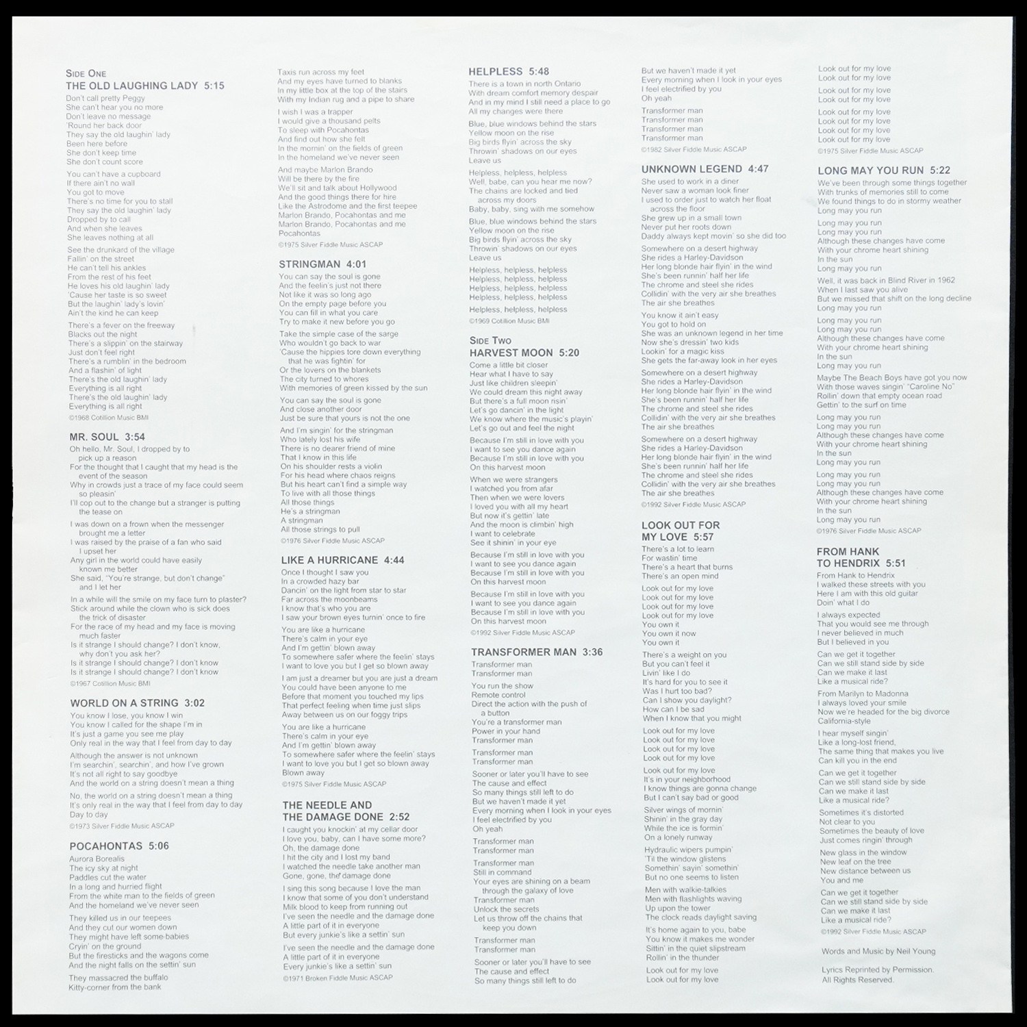 LP Neil Young — Unplugged фото 6