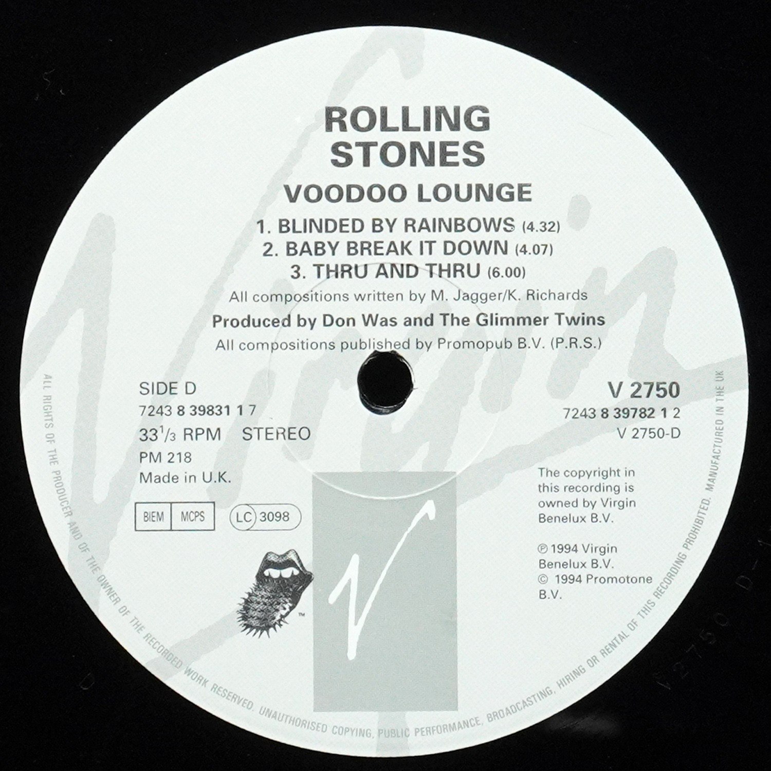 LP Rolling Stones — Voodoo Lounge (2LP) фото 6