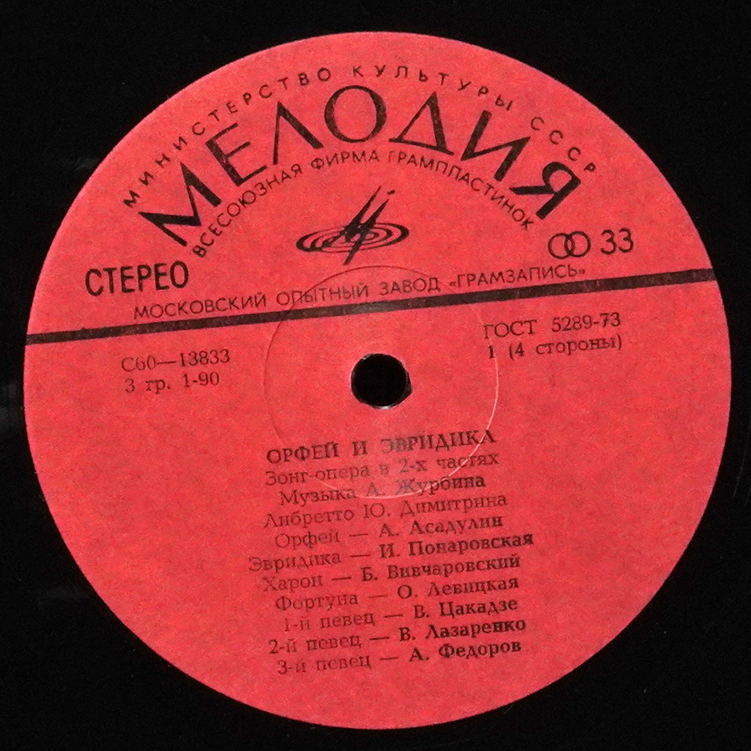 LP Stanislav Gorkovenko — А. Журбин: Орфей И Эвридика (2LP) фото 2