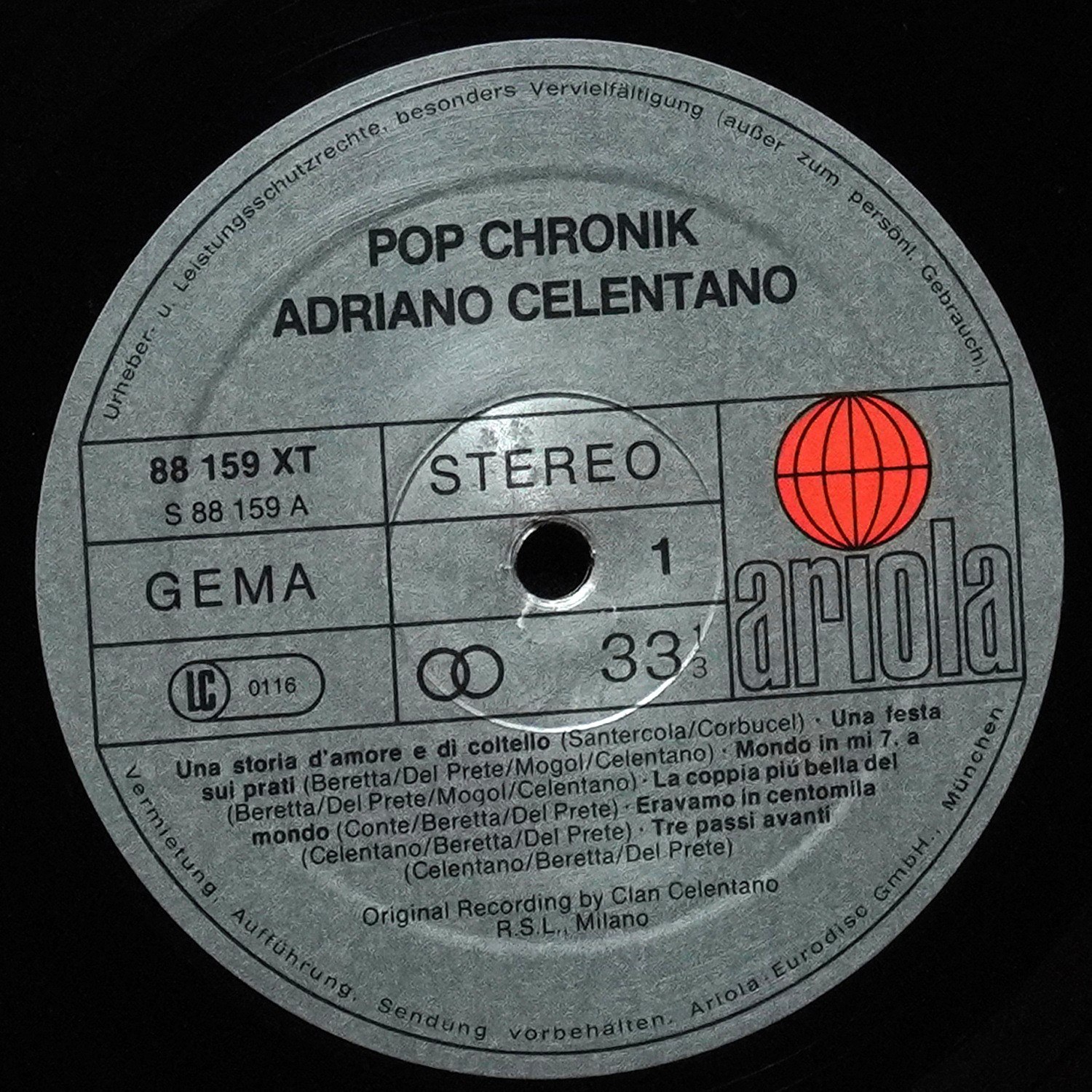LP Adriano Celentano — Pop Chronik (2LP) фото 3