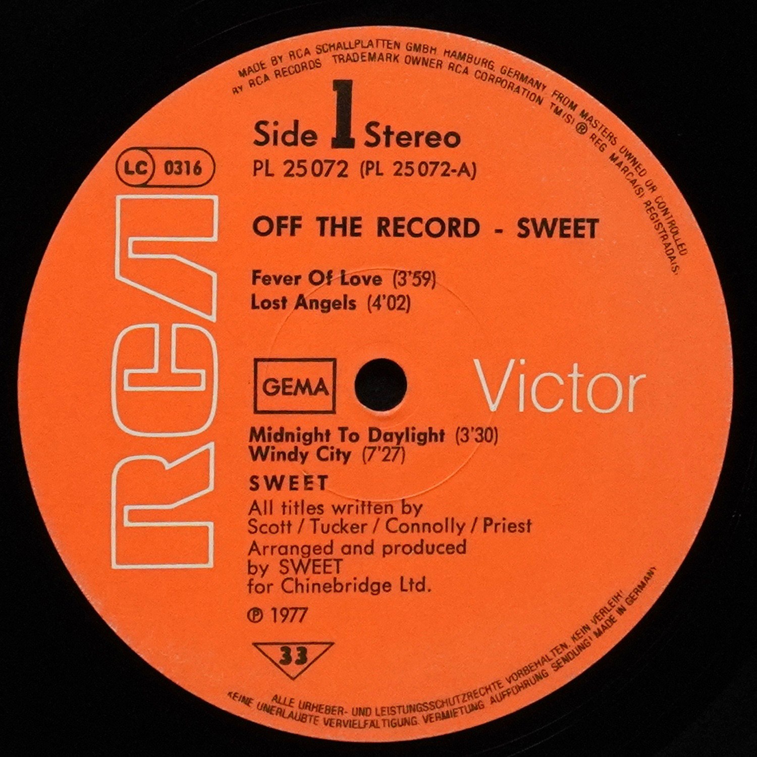 LP Sweet — Off The Record фото 3