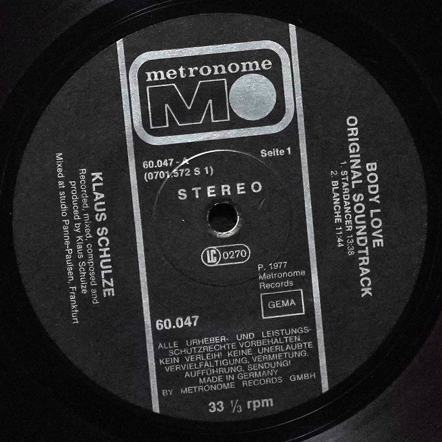 LP Klaus Schulze — Body Love (Originalmusik) фото 3