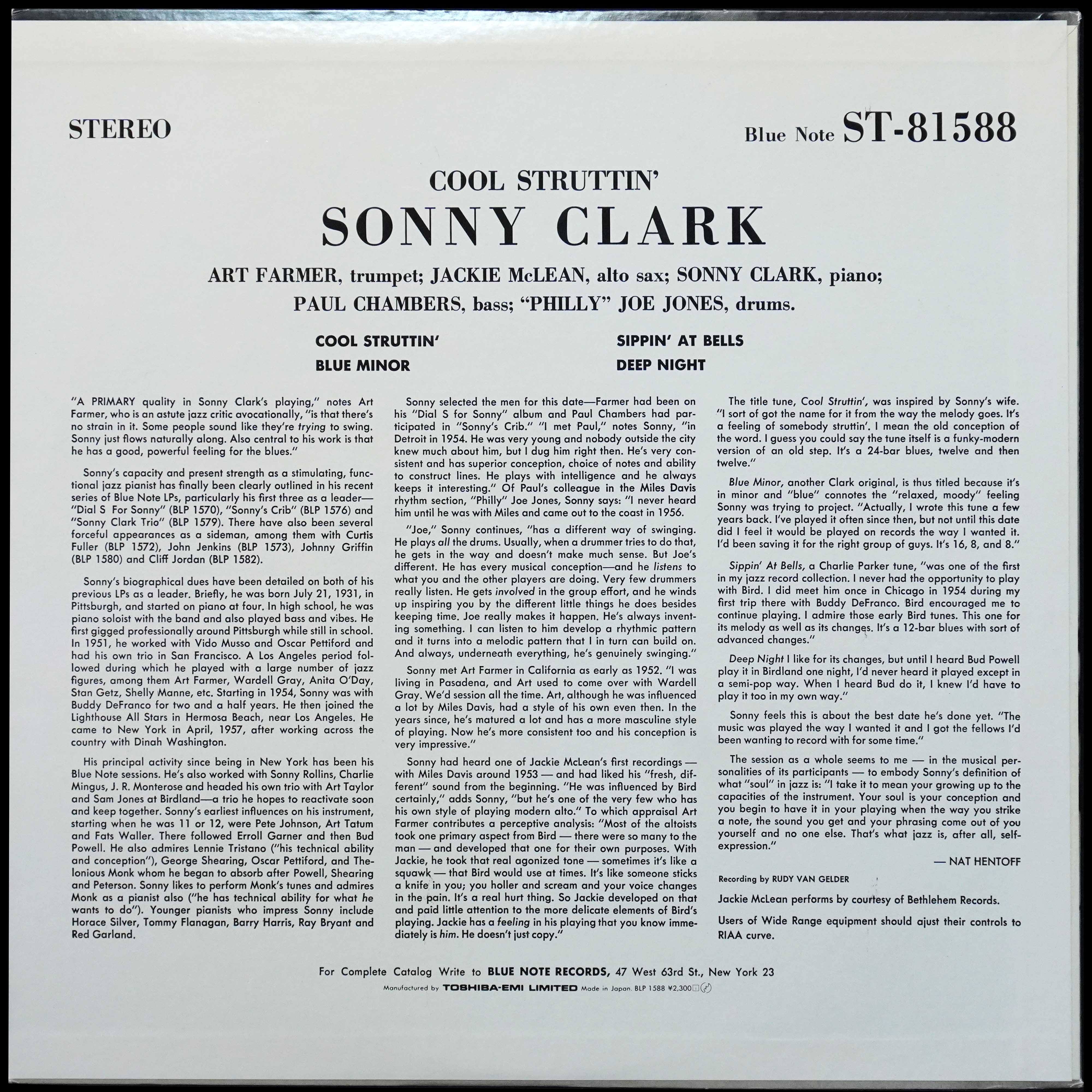 LP Sonny Clark — Cool Struttin' фото 2
