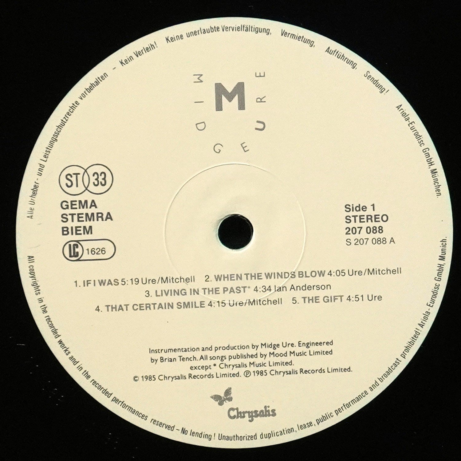 LP Midge Ure — Gift фото 2