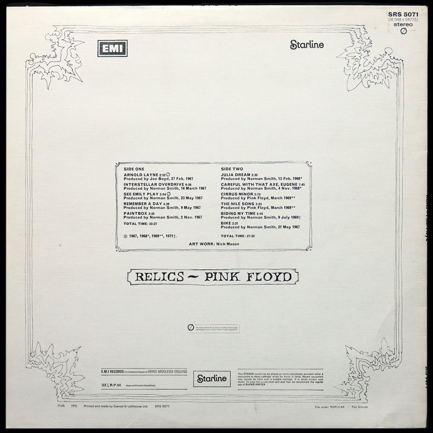 LP Pink Floyd — Relics фото 2