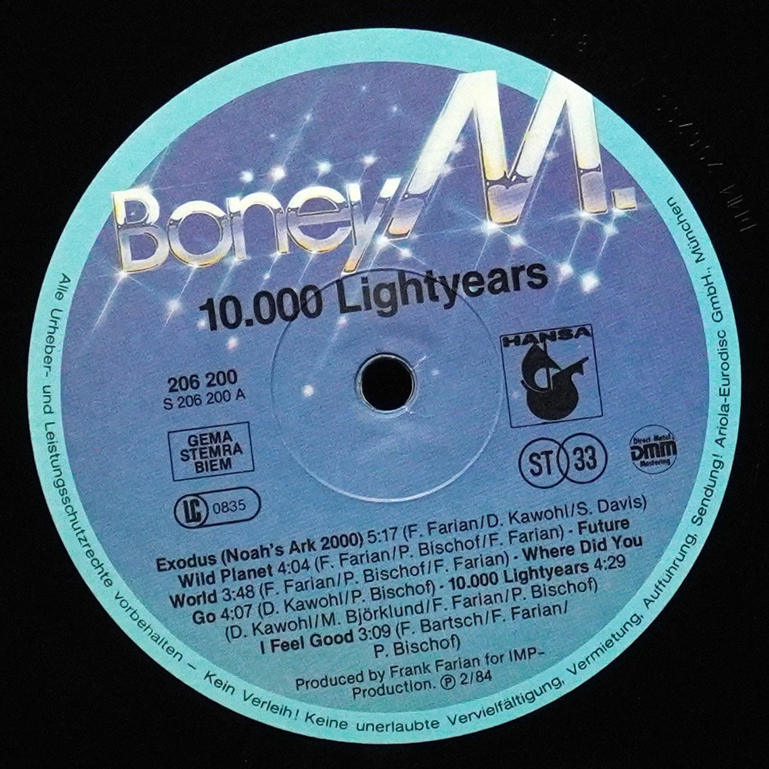 LP Boney M — Ten Thousand Lightyears (+ постер) фото 3