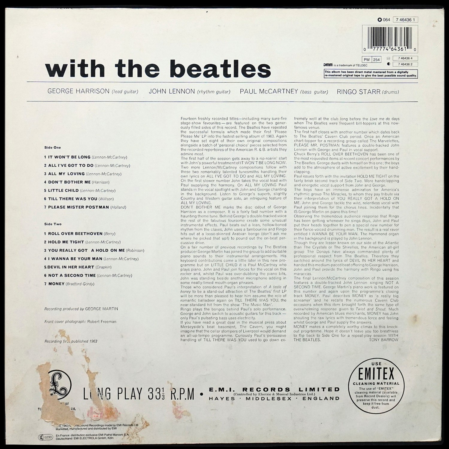 LP Beatles — With The Beatles фото 2