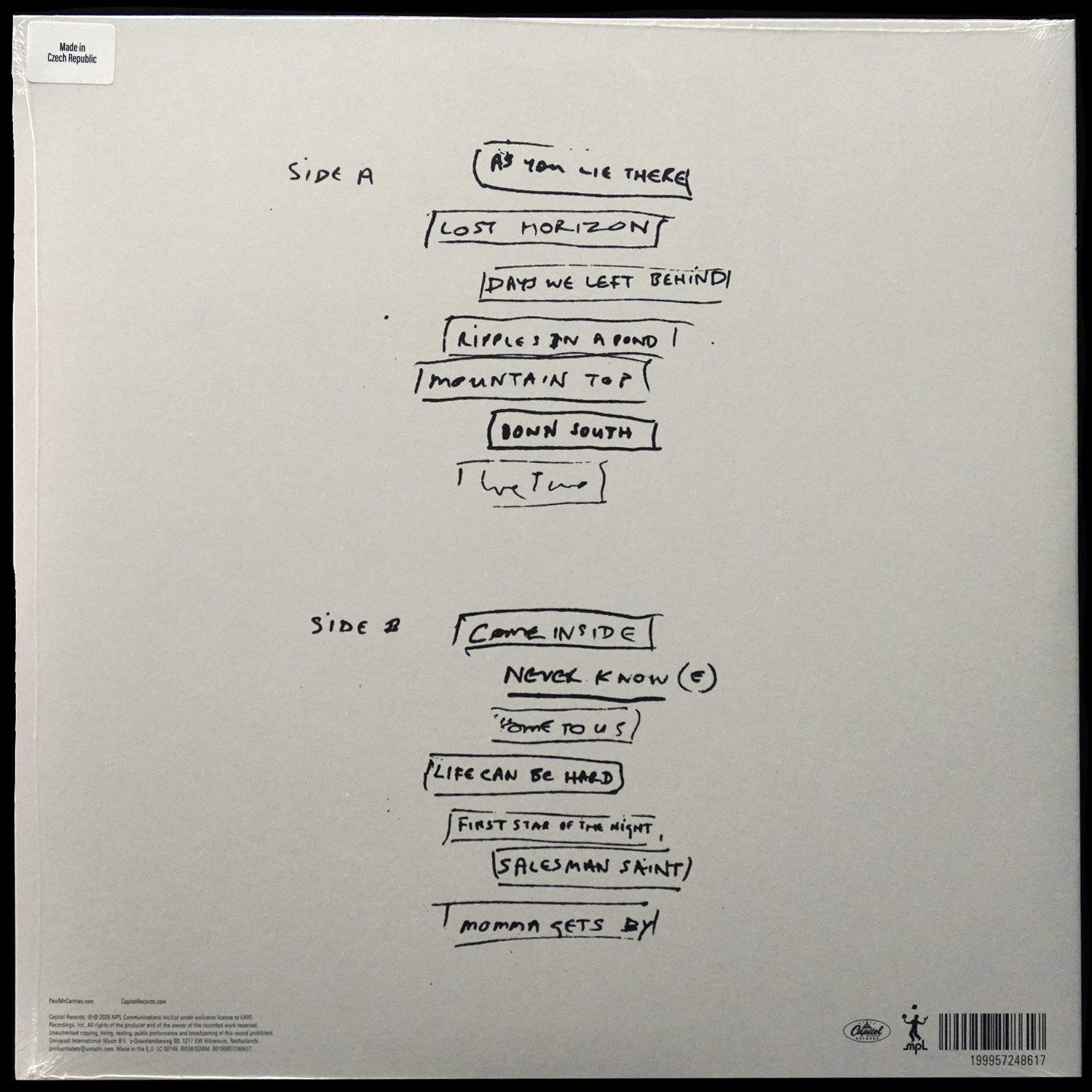 LP Paul McCartney — Boys Of Dungeon Lane фото 2