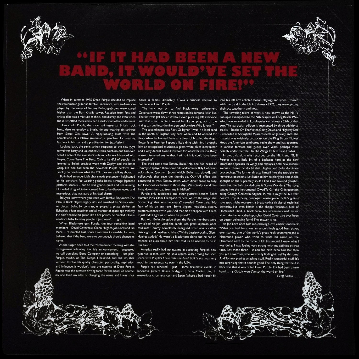 LP Deep Purple — Long Beach 1976 (3LP) фото 5