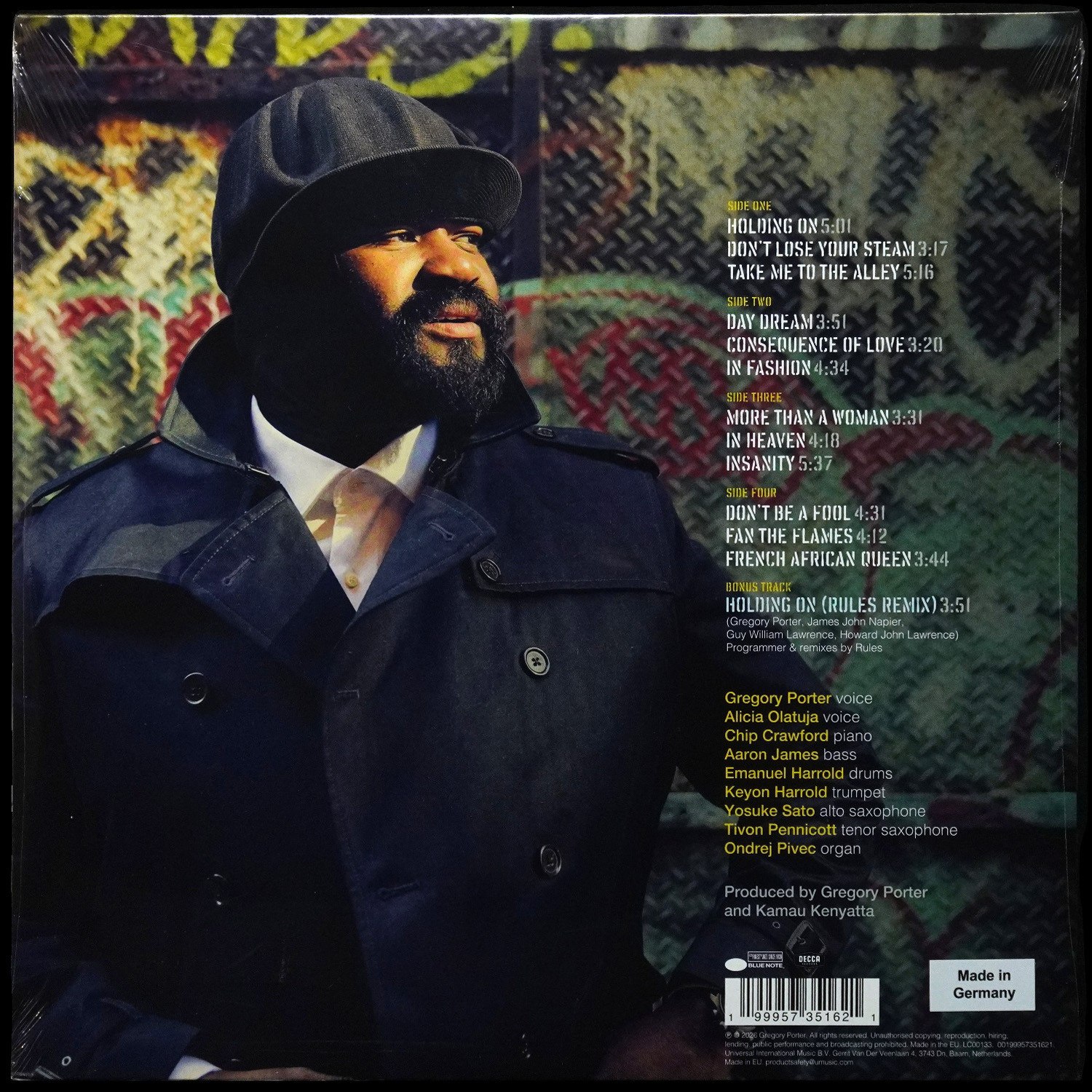 LP Gregory Porter — Take Me To The Alley (10th Anniversary) (2LP,  цветной винил) фото 2