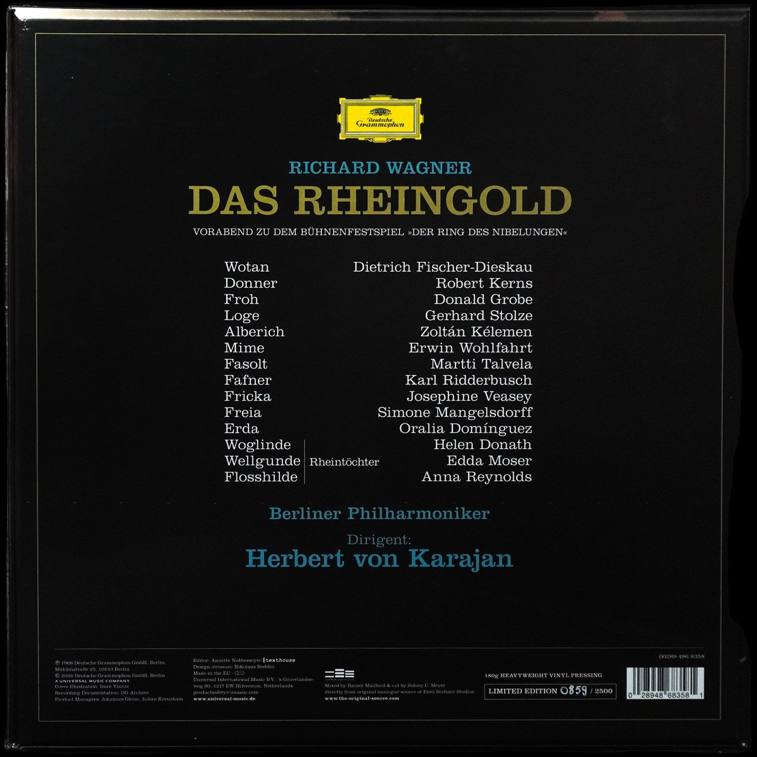 LP Herbert Von Karajan — Wagner: Das Rheingold (3LP-бокс) фото 2