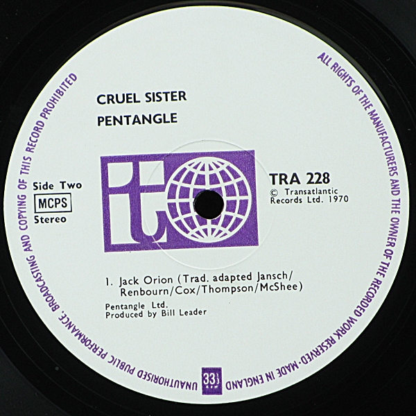 LP Pentangle — Cruel Sister фото 5