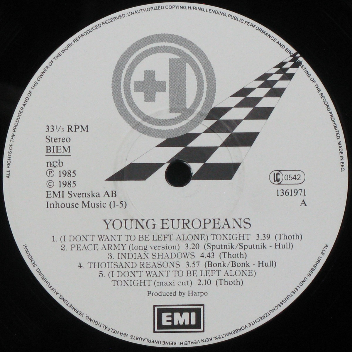 LP +1 (Plus One) — Young Europeans фото 2